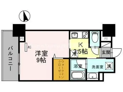 エトワール尼崎(1K/7階)の間取り写真