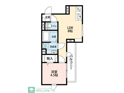 市川市行徳駅前計画(1LDK/2階)の間取り写真
