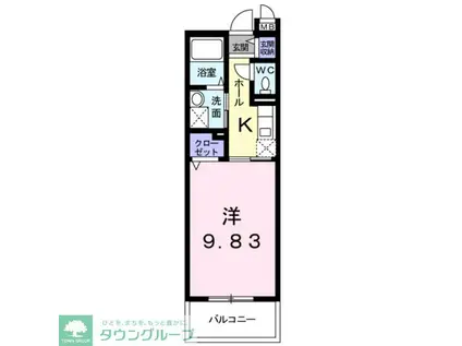 アタラクシア(1K/3階)の間取り写真