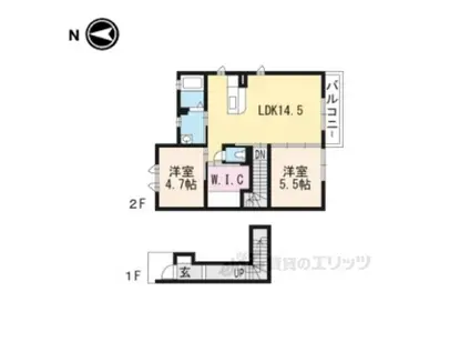 MASTCOURT神照(2LDK/2階)の間取り写真