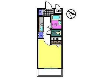 サンリゾート21(1K/3階)の間取り写真