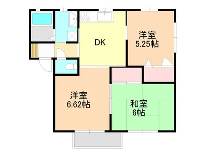 フレアレザン中林 E(3DK/2階)の間取り写真