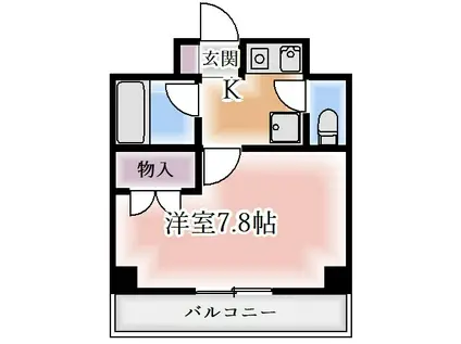 GBII(1K/1階)の間取り写真