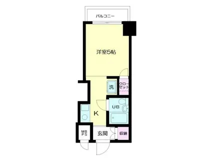 日神パレス磯子(ワンルーム/2階)の間取り写真