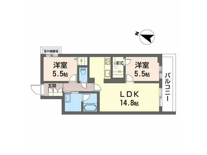 シャーメゾン ルミエール(2LDK/2階)の間取り写真
