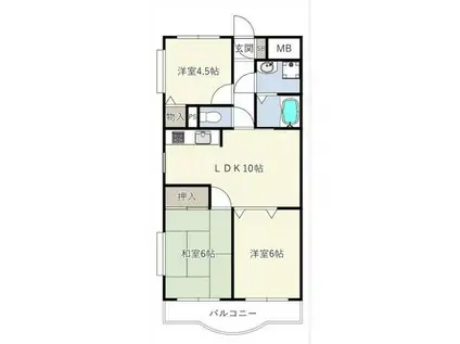 プレミール佐藤(3DK/1階)の間取り写真