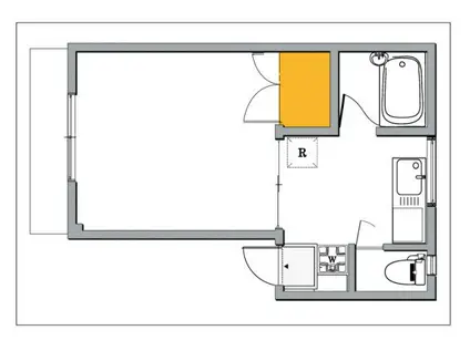 操山Kマンション(1K/2階)の間取り写真