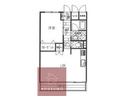 テラジハイツI号館(1LDK/3階)の間取り写真