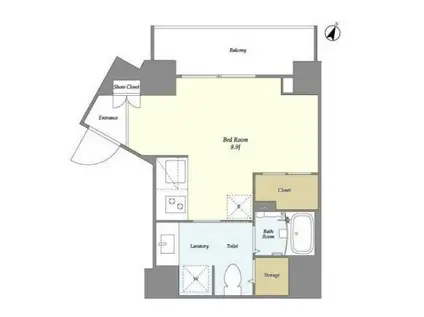 リヴィコート下落合(ワンルーム/6階)の間取り写真