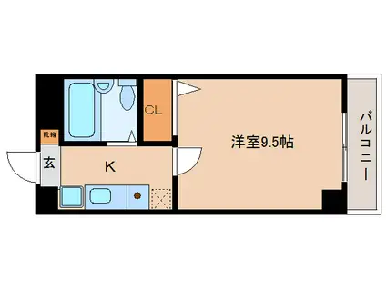 クリーンハイツオンリーワン(1K/5階)の間取り写真