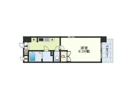 第30友健ビル(1K/8階)の間取り写真