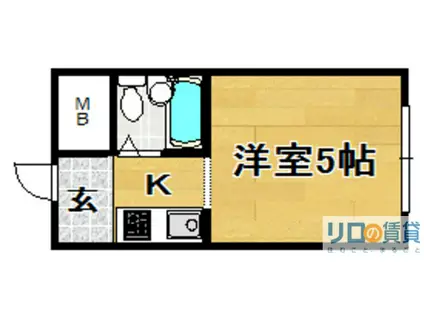 BULK COURT(1K/2階)の間取り写真