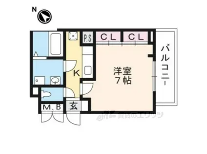 プログレス F 2番館(1K/2階)の間取り写真