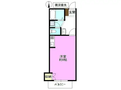 サンディハイツ・ココ北館(ワンルーム/2階)の間取り写真