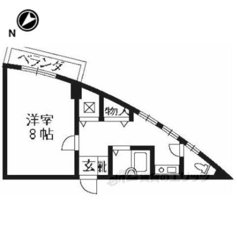 プレサンス京都駅前(1K/8階)の間取り写真
