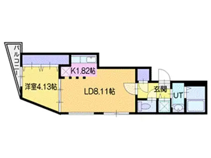ファーネストひばりヶ丘(1LDK/5階)の間取り写真