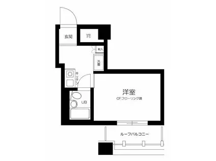 ライオンズマンション横浜長者町南(1K/5階)の間取り写真