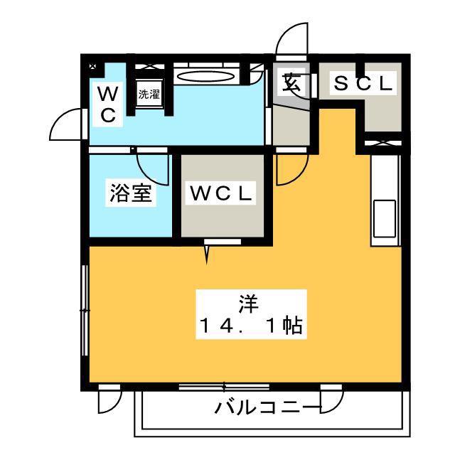 フェリーチェ(ワンルーム/3階)の間取り写真