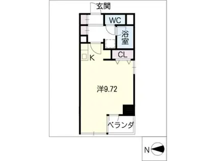 アーバン・ウッズ(ワンルーム/3階)の間取り写真