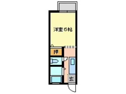 第2ホワイト.ハウス(1K/2階)の間取り写真