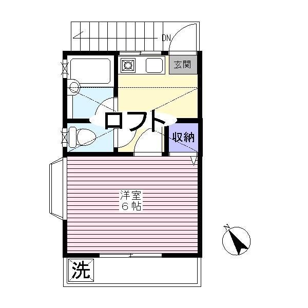 M.ミレナリオ(1K/2階)の間取り写真