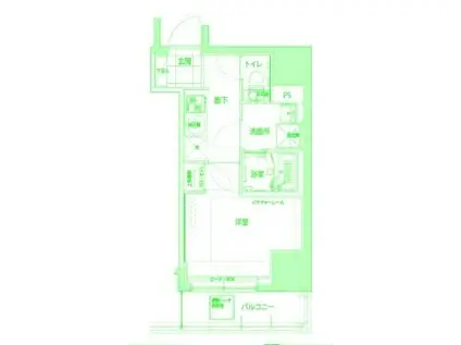 ハーモニーレジデンス横浜大通公園(1K/9階)の間取り写真