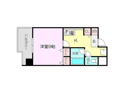 シャルマン新大阪(1K/7階)の間取り写真