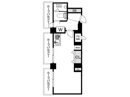 ライオンズマンション大森本町第2(ワンルーム/6階)の間取り写真