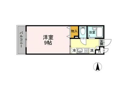 森ビル(1K/2階)の間取り写真