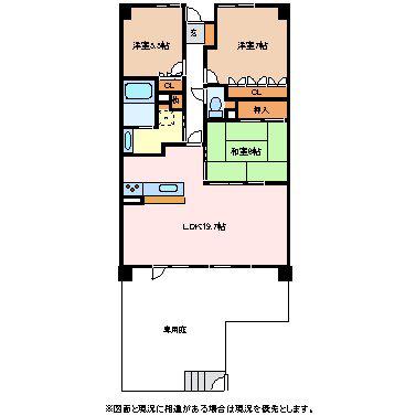 サーパスシティ庄内(3LDK/1階)の間取り写真