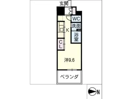 JUNRI SAKURAYAMA(ワンルーム/7階)の間取り写真