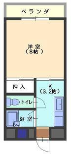 COSMO N&T 3(1K/2階)の間取り写真