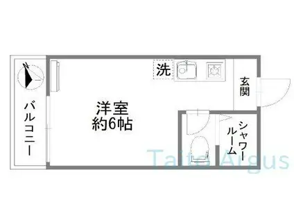 高輪ダイヤハイツ(ワンルーム/8階)の間取り写真