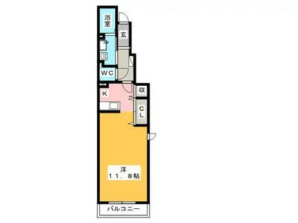 暖だん 01(1K/1階)の間取り写真