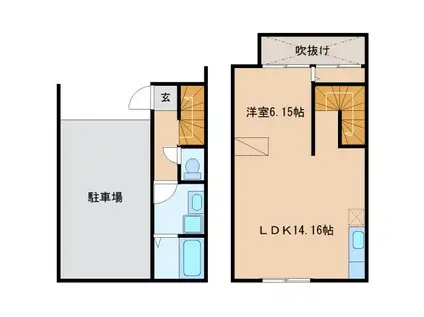 REIWA(1LDK/1階)の間取り写真
