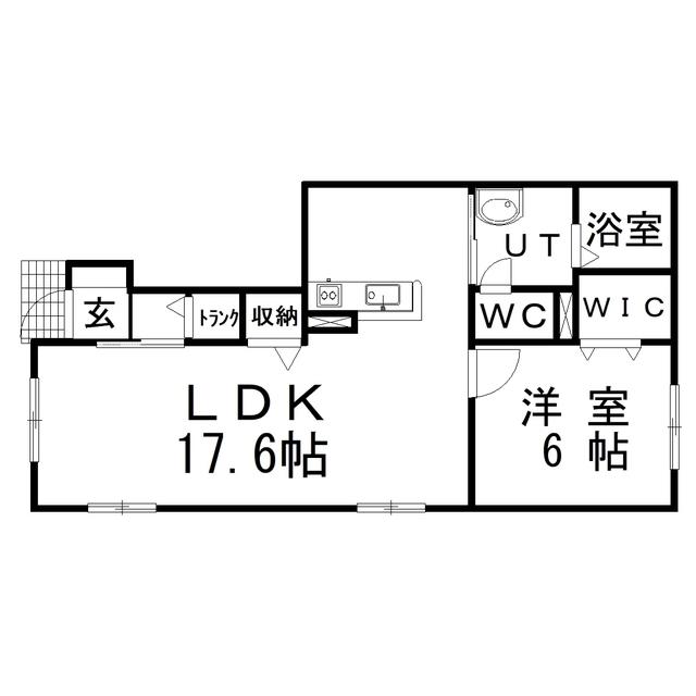 F.L.スプリングメッセ(1LDK/1階)の間取り写真