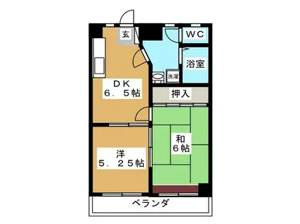 ラークマンション(2DK/3階)の間取り写真