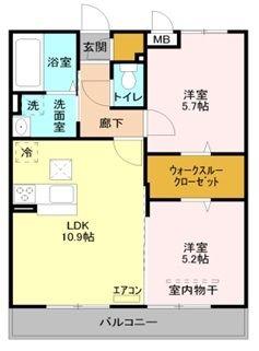 五反田ガーデン(2LDK/3階)の間取り写真