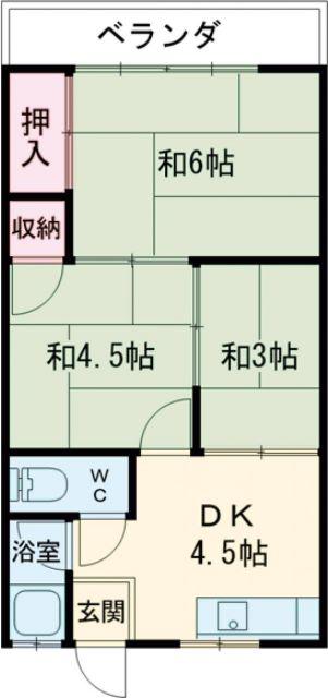 藤田マンション(3DK/2階)の間取り写真