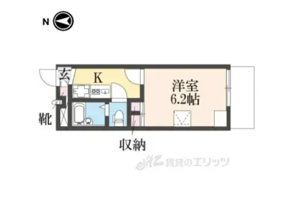 レオパレスSAKABE2(1K/1階)の間取り写真