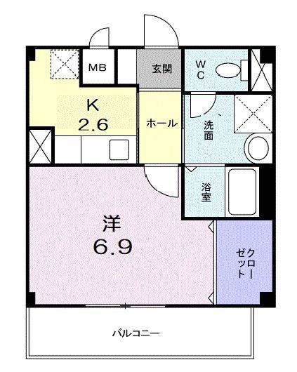 フォーリストヴィレッジ壱番館(1K/1階)の間取り写真