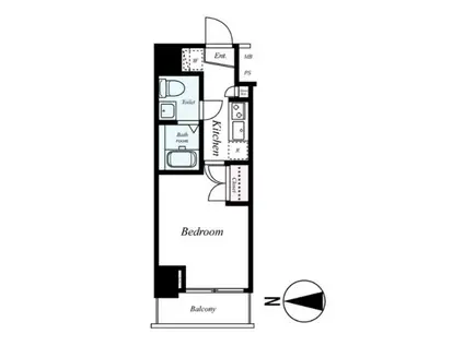 FROMA MONZENNAKACHO RIVER SIDE(1K/5階)の間取り写真