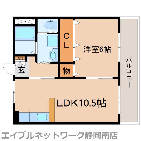 LIBERTE Sパレス(1LDK/2階)の間取り写真