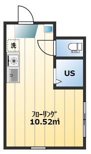 アーバンプレイス東長崎(ワンルーム/1階)の間取り写真