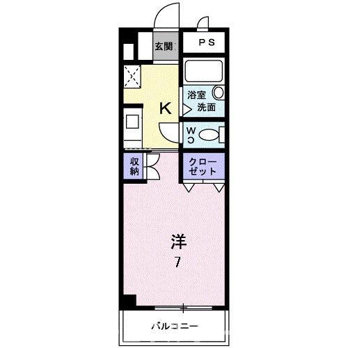 プラザ999(1K/1階)の間取り写真
