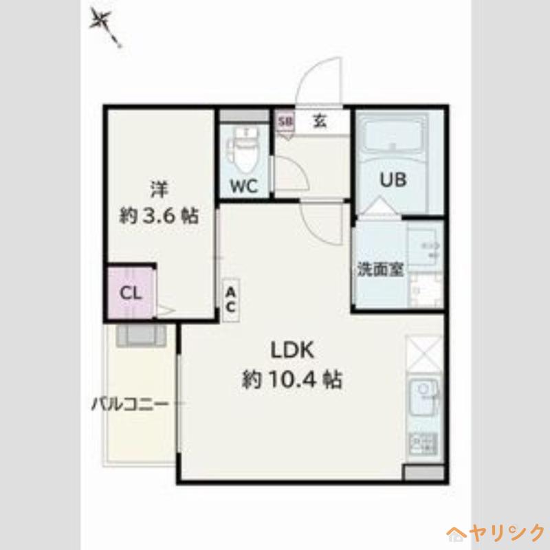 JACK KOSHINVI(1LDK/1階)の間取り写真