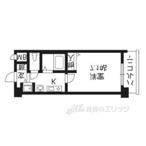 プレサンス京都神宮道(1K/3階)の間取り写真