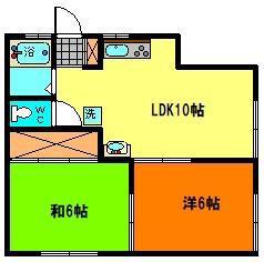 ロイヤル美帆(2LDK/2階)の間取り写真