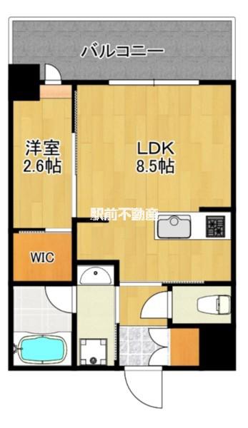 アルティザ博多ベイコート(1LDK/6階)の間取り写真