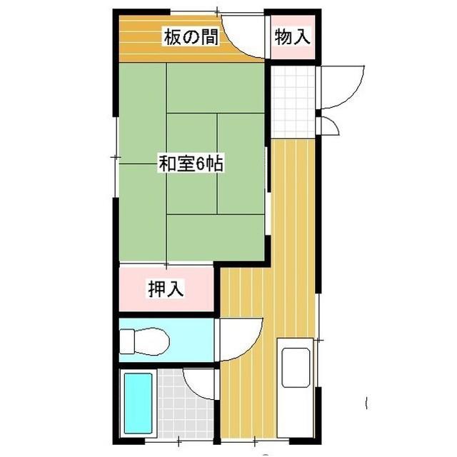 コーポラス藤(1K/1階)の間取り写真